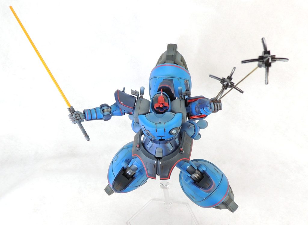 ■電磁ハーケン 形状の変更は行いませんでした。拳との接続は付属のリード線を使用せず、φ1.0mm真鍮線に置き換え、勢いよく射出するさまを表現してみました。