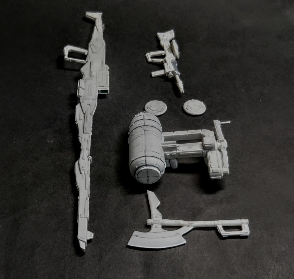 今回武器系は積層プラ板削り出しのフルスクラッチで製作しました🤣変態ですねぇ🤣