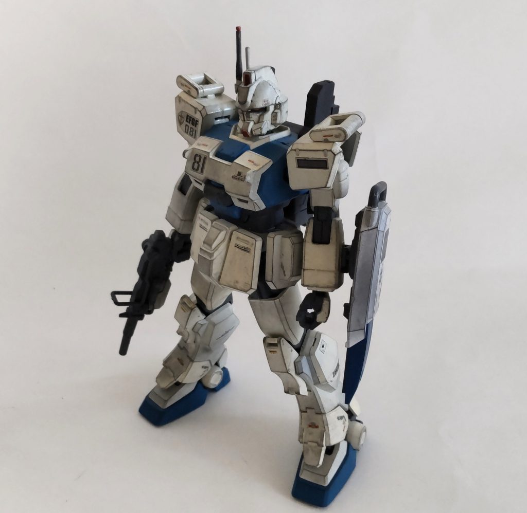 ご覧いただきました皆さんありがとうございました(^o^)今回の主役HGUCガンダムEz8をご紹介いたします！作りは基本的で合わせ目消し、塗装、デカール、墨入れ、ウェザリング、艶消しトップで仕上げてます。08小隊は他にも案があってホントは別のスピンオフで紹介したかったです(^.^;