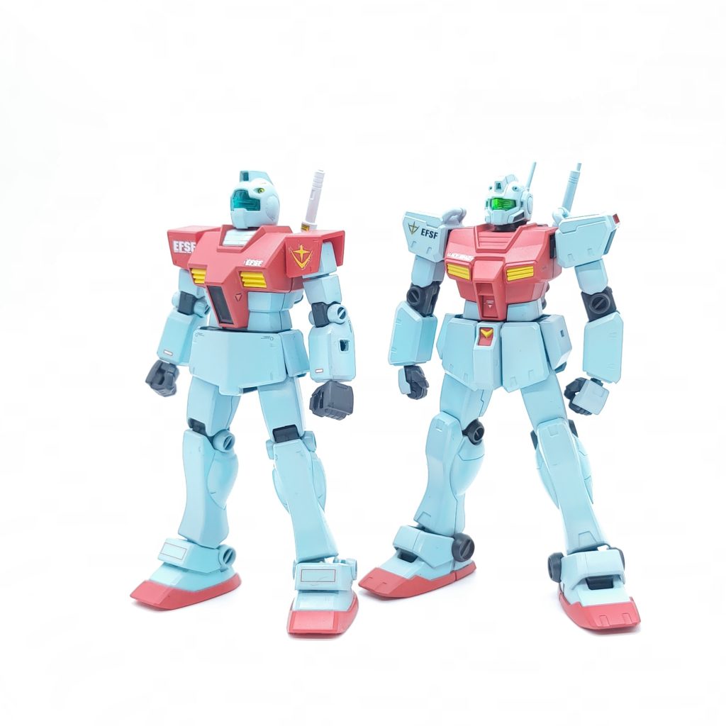 HGUC ジムとの比較ガンプラとして9年も間があいているためなかなか差がスゴい。
