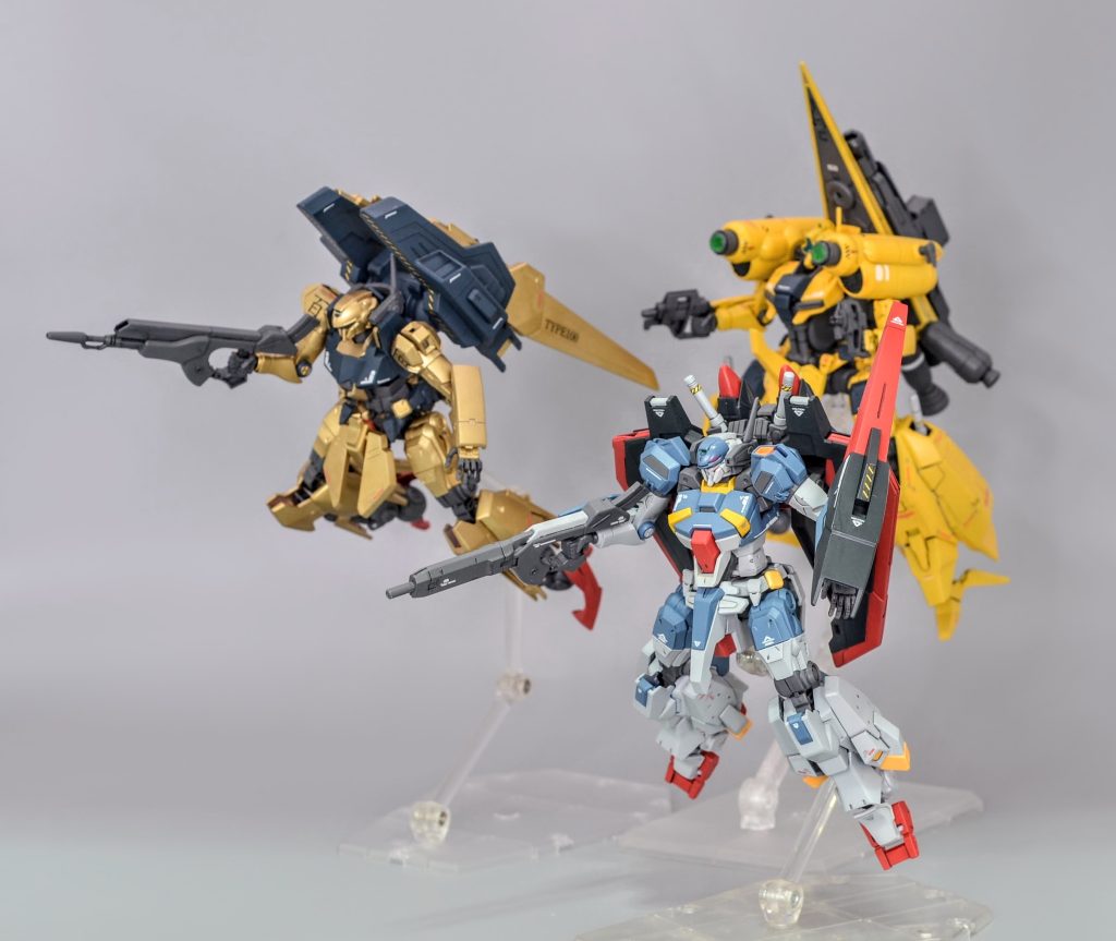 エゥーゴチームです3機ともゲルググ(GQ)をベースに製作しております