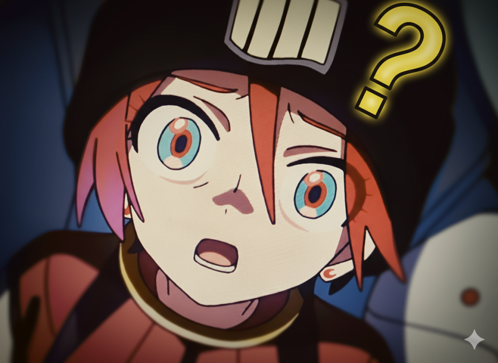 マチュ「 何?」ハロ『ナンダ?』「いま、 薔薇のキラキラが視えた?」ハロ『バラ!、バラ?』『トゲ?イタィ!マチュ、キヲツケロ! 』「 え?何が起こってるの??」