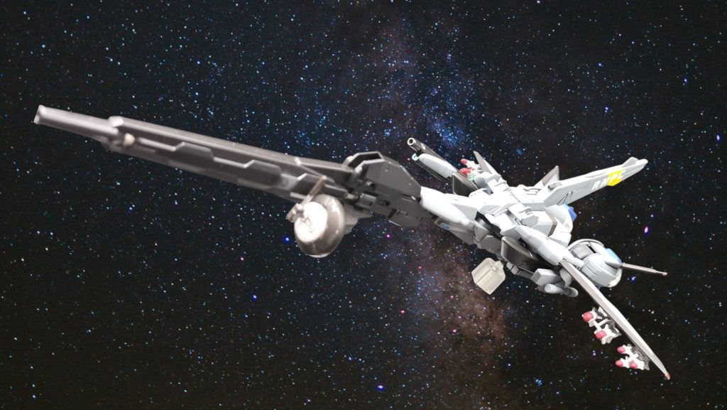 MA形態。長過ぎ!だがそれが良!!ビーム・スマートガンはティルティウムアームズで!MA形態の方が好き(gundam-kao3)