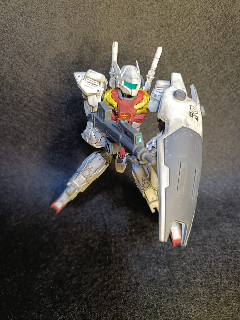 シールド構えシューティングポーズ。こっちの方がしっくりくるかもw最後までご覧いただきありがとうございました。