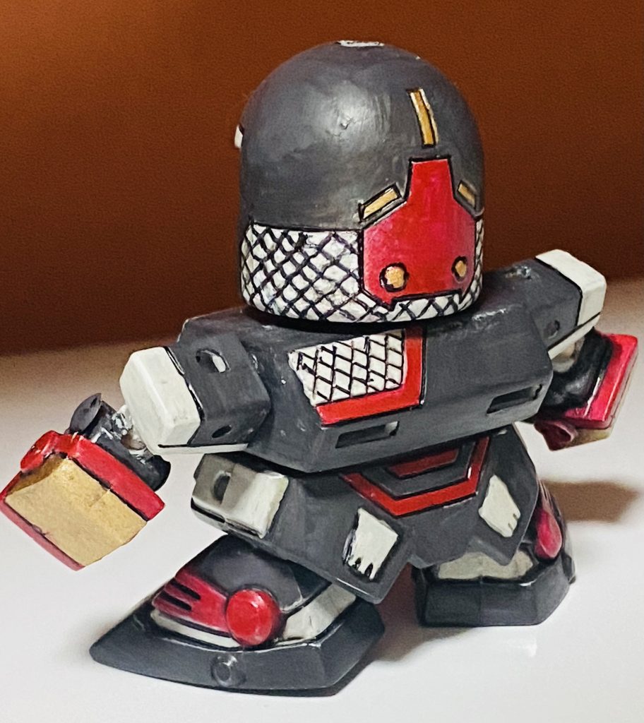 軽装タイプ作成例はホワイトでしたが、機体色を意識して黒くしてみました。こっちの方がしっくり来る👍