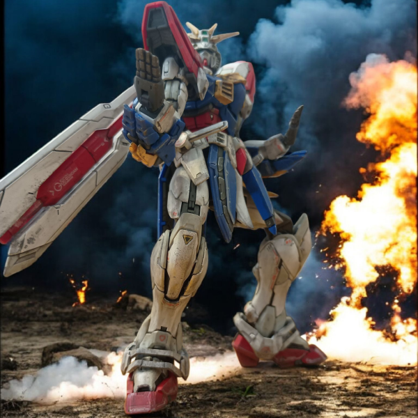 ＲＧ ゴッドガンダム　成形色　ウェザリング加工