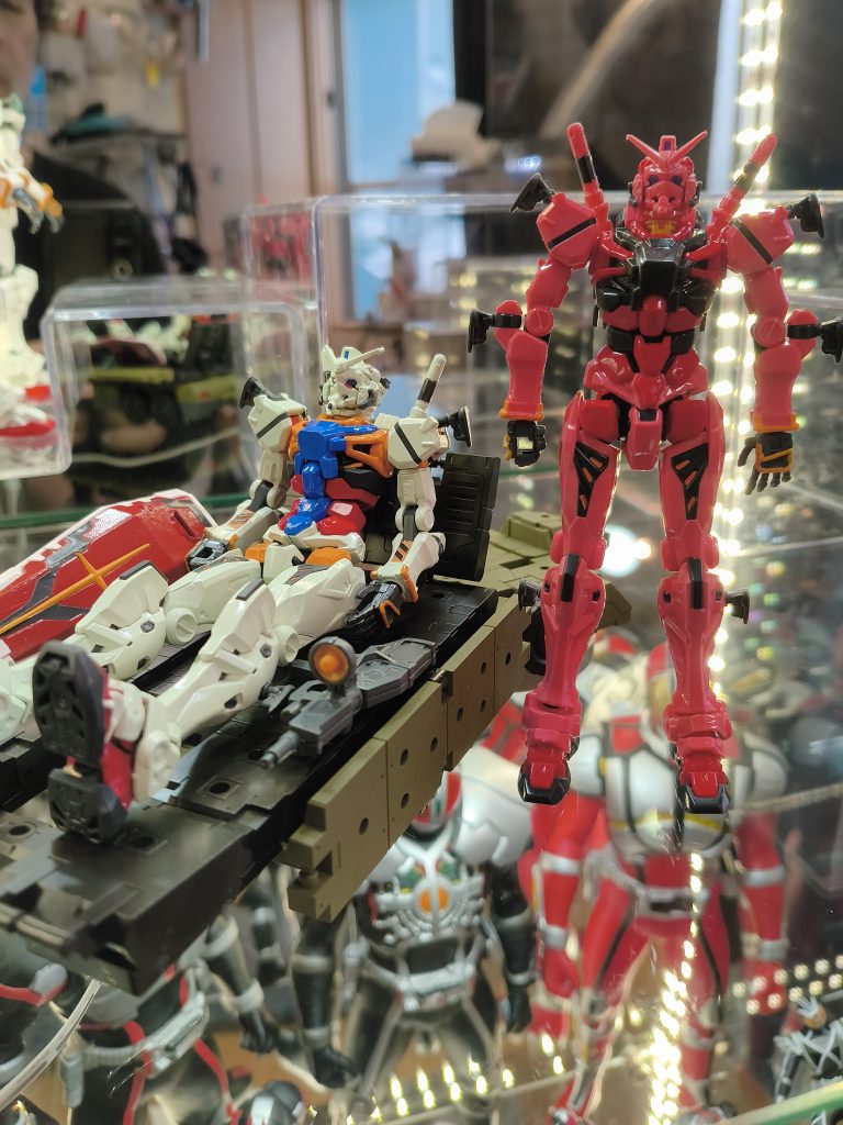 キャンディ塗装で白と赤並べてみた