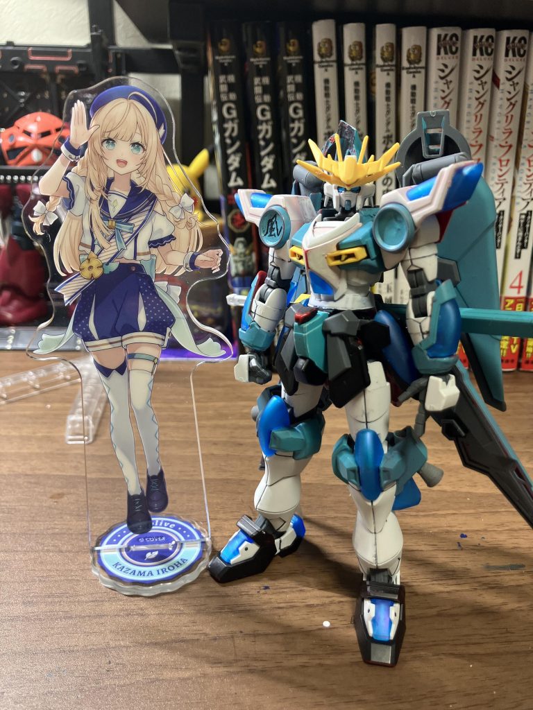 風真いろは専用機風真バーニングどうだったでござるか？1回友達のtmk-08の方で投稿してもらったのでござるのでもし良かったら友達の方の投稿も見てみて欲しいでござる。今後もholoXガンプラ化頑張るでござる！