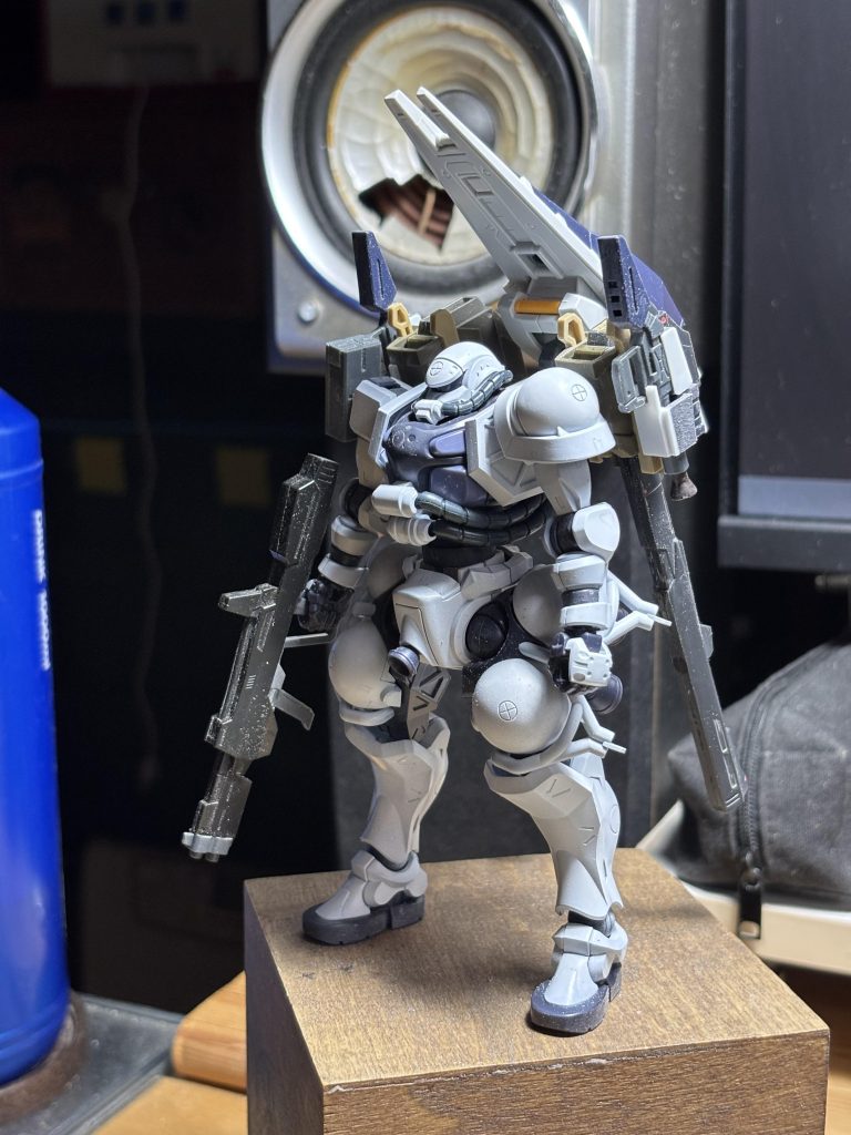 ▲制作過程3 武装が大体決まったところです まだディテールが入ってないのでかなりさっぱりしてます