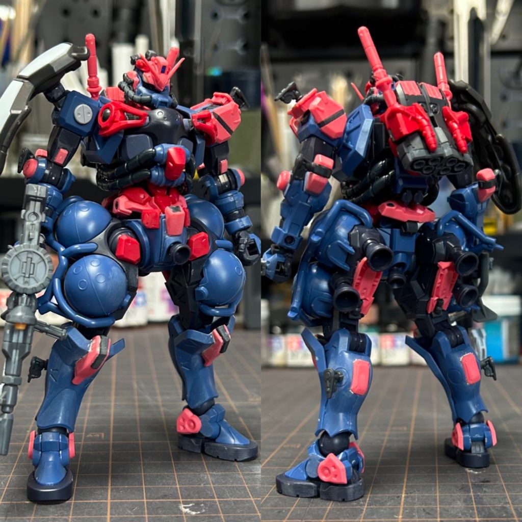 全体像。比較しやすい成形色でした。赤いの作る際には覚え書きとして活用できます。