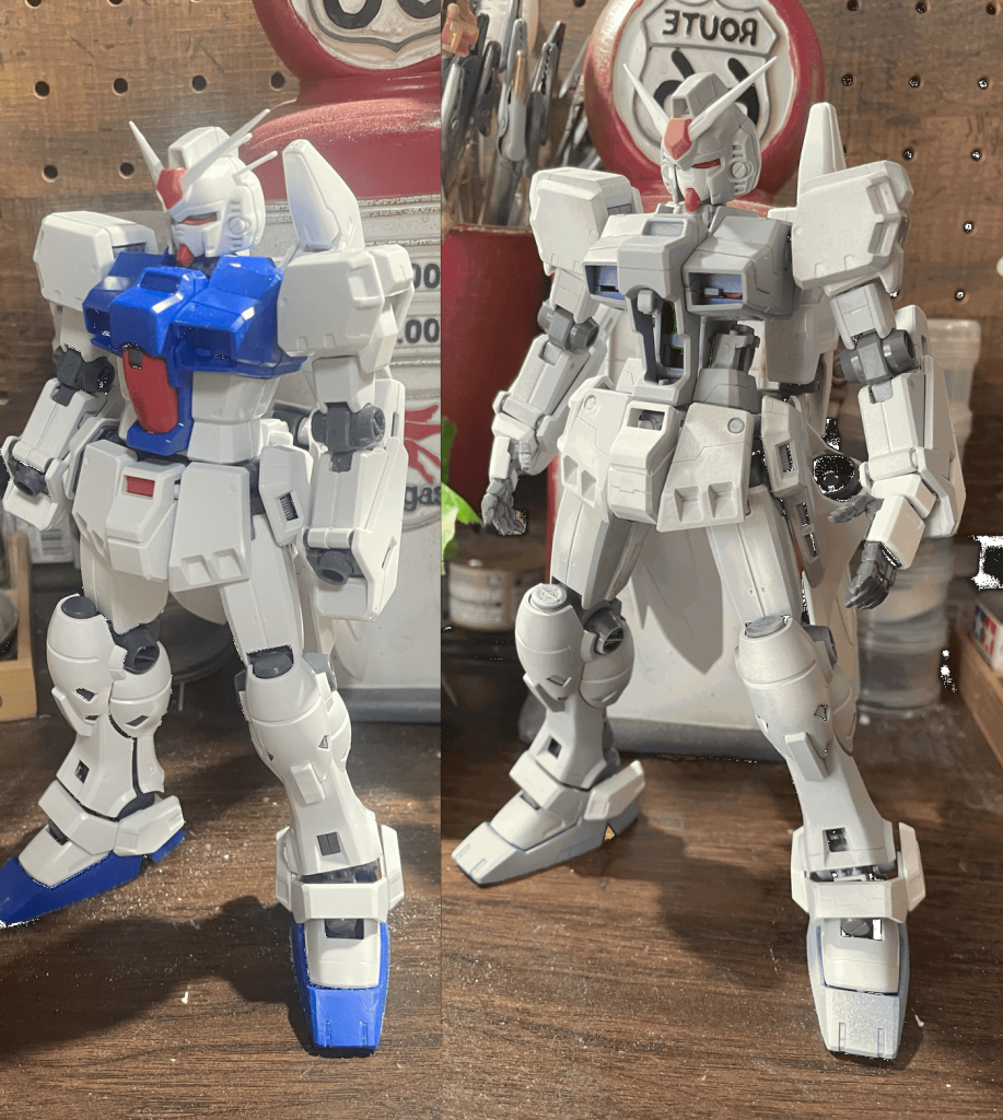 【制作工程01】プロポーション改修前と改修後の比較。