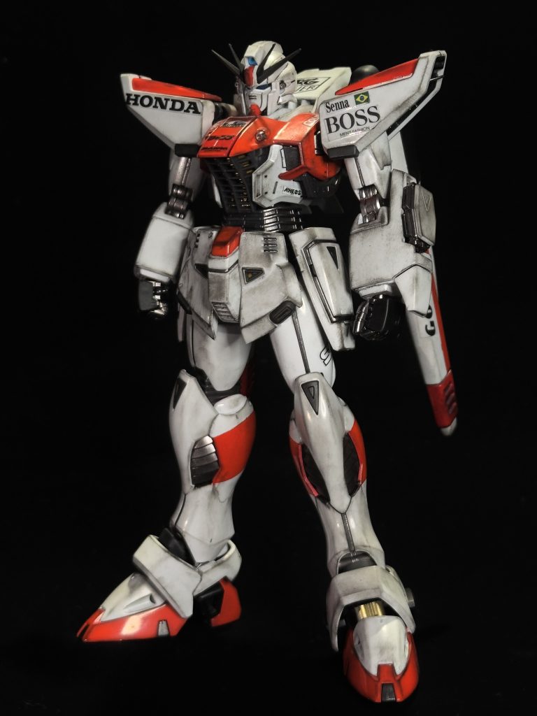 F91が90年代の作品かつ、デザインがF1から来ているということで、当時のF1チームでセナが所属していたマクラーレン・ホンダのカラーで作成してみました。