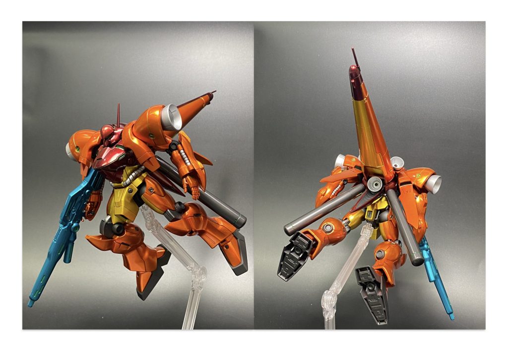 シュツルム・ブースター装備時のフロント&リア。