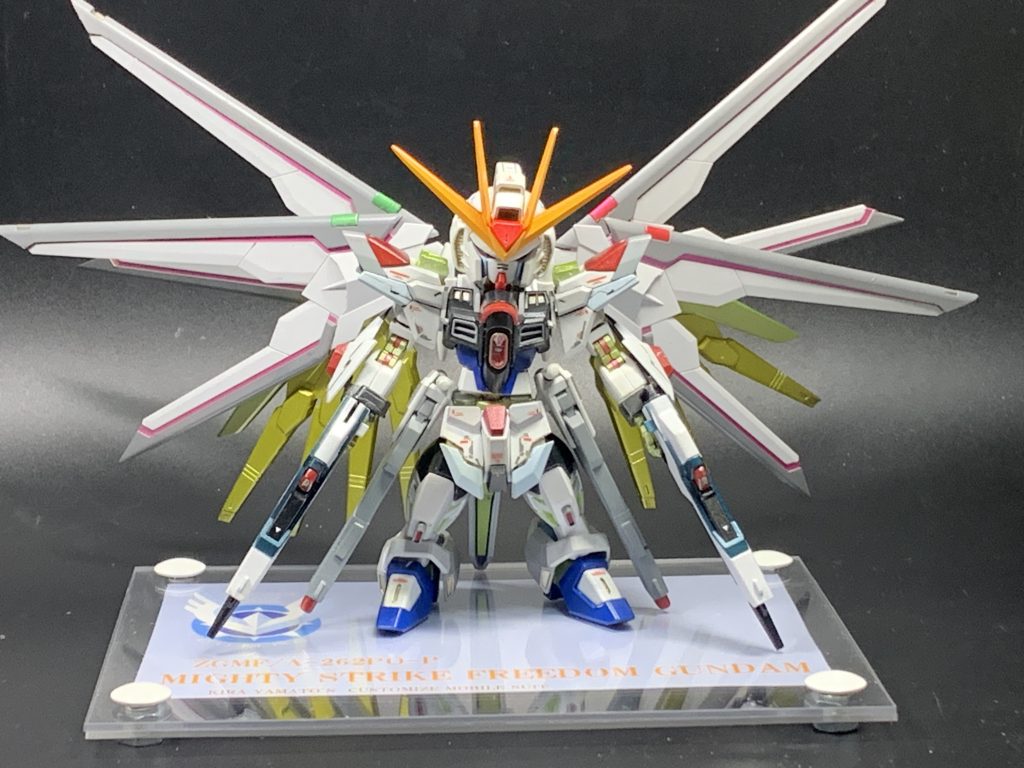 正面からのショット。やはり羽付きガンダムはどちゃくそカッコいい‼️