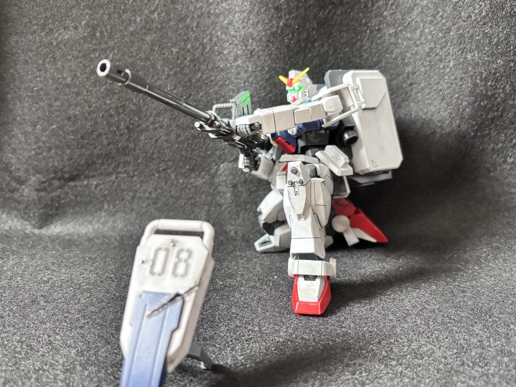 シールドもはんだごでで傷を表現