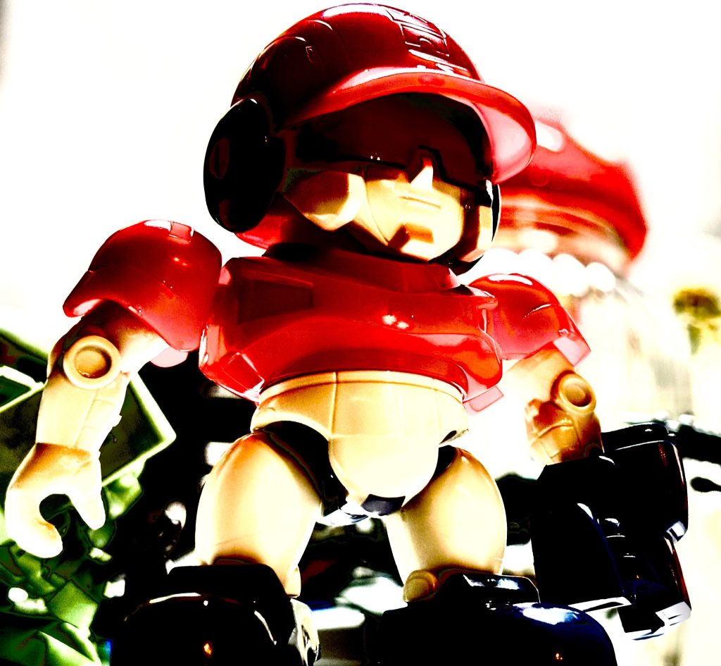 こちらは クワトロ大尉 じゃあなく 正式名称　アイアンリーグ　投手マグナムエースでございます！ 等身大が近いのでジオン軍の一員に