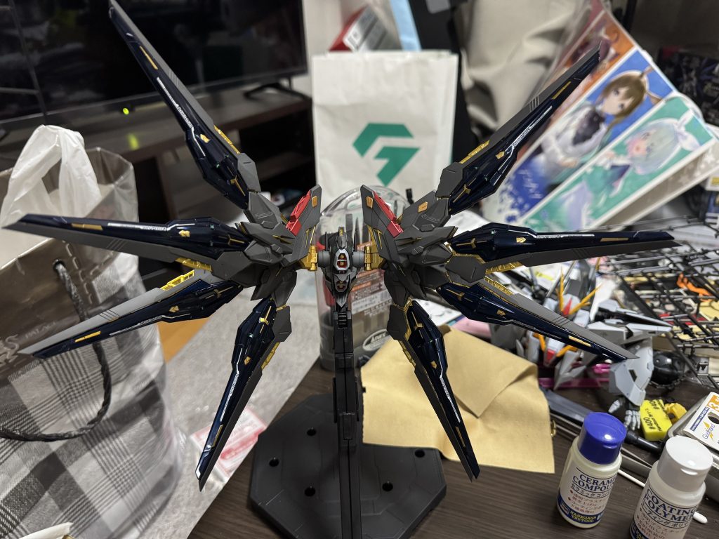 バックパック完成。凄まじい生活感ですがスルーで