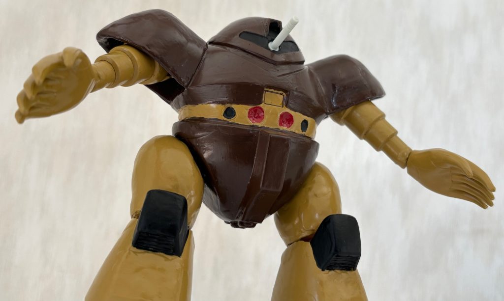 (ここからおまけ)ゴッグの目の穴はリバイバル版ガンダムのビームサーベルの径と同じなので、TV版の目つぶしも再現可能である(10/29の朝に試しにやったら奇跡的にできた)。