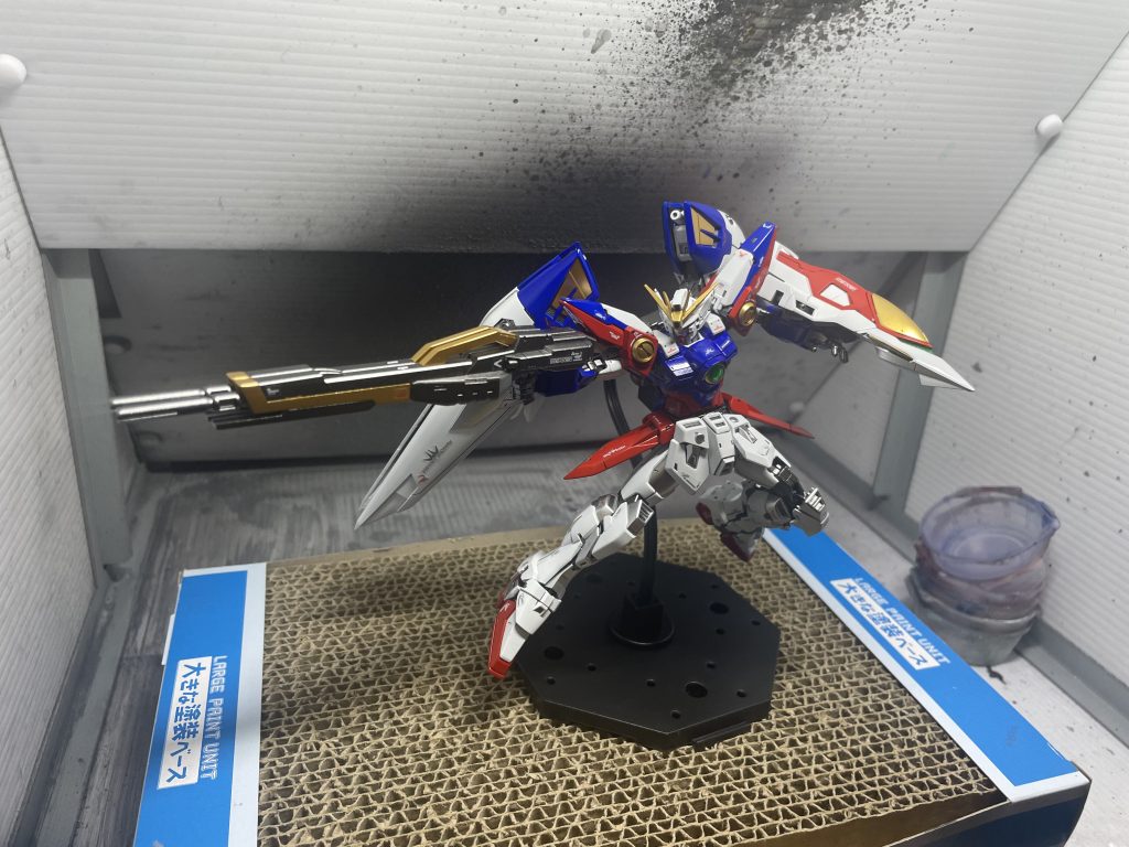ツインバスターライフル構え1保持力がすごすぎました。重いのにぐらつかないのがすごいです。