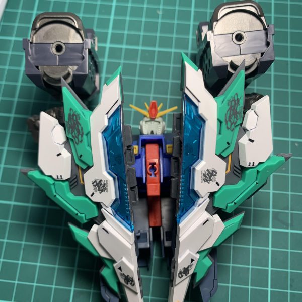 ・HG 1/144 ガンダムZZ・童友社 御模道 ATKガール 四聖獣 玄武・ギガンティックアームズ ブリッツガンナーブラック Ver.のミキシングです。設定、カラーリングはまだ未定です。コレが完成したらHi-ν（青龍）、ガンダム（麒麟）を予定してます🙇（2枚目）
