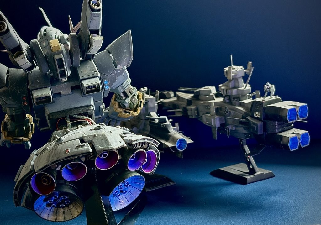 最終決戦の際に、ケーニヒスジオングは公王の護衛でゲルドルバまで出撃します。ですが、彼らの目前で王の座乗艦はソーラーレイの一撃の中に消えました。主人なき世界で、周囲の連邦艦へ特攻し多大な戦果をあげるも多勢に無勢、その後ケーニヒス・ジオングのIFFは地球圏上空で消息を断ちます。。。