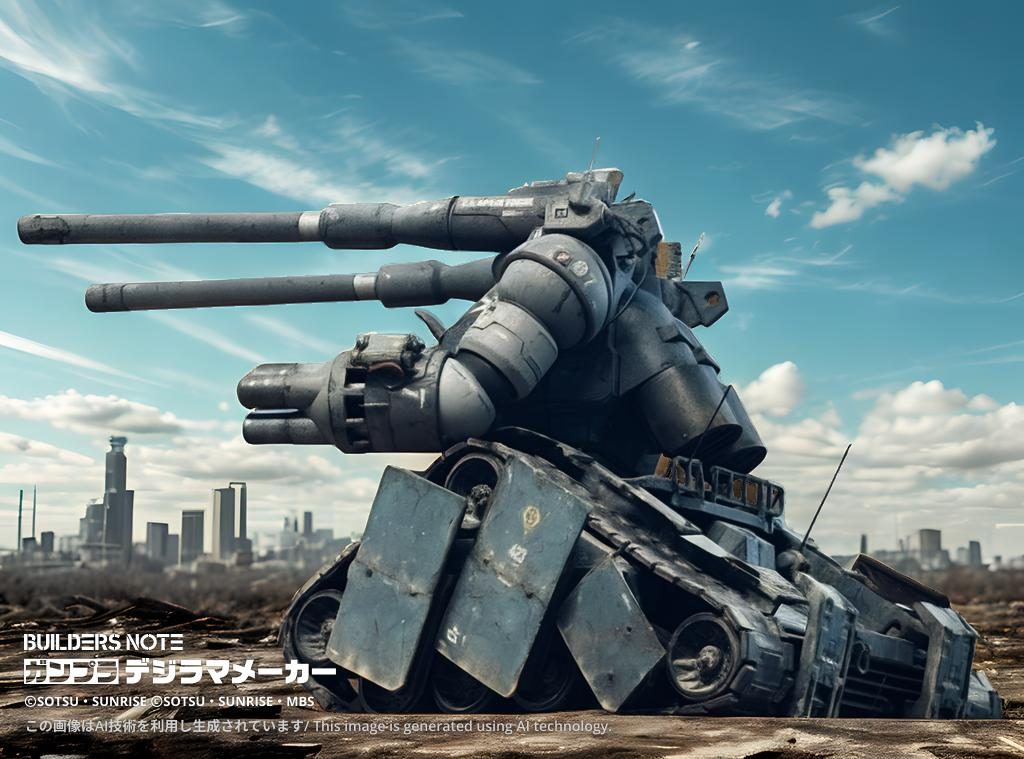 ガンタンク大地に寝る!!–3枚目/制作者:@comacie