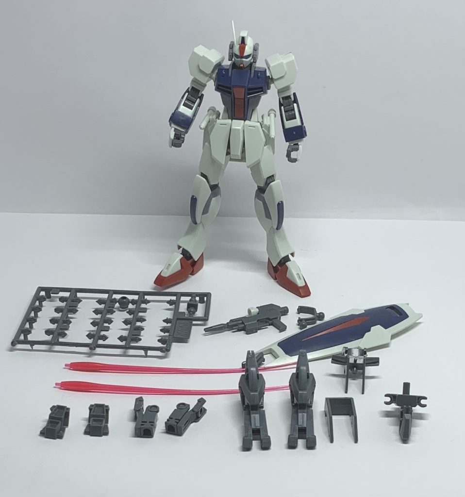 最後に付属品パーツ等「HGBF ビルドストライクガンダムフルパッケージ」また「HGCEエールストライクガンダム」の関節ランナー流用のためその差分が余剰となりますね。基本的に上記のストライク系に準じた稼働範囲なので安定して動かせられます。いまだとオプションパーツセットでエールストライカー等があるのでそれと組み合わせたりできるのも量産機としての強みですね〜！ちょっとか弱いイメージがSEED系ジムということで上手くデザインされている機体だと思います。オススメです！＊＊＊ビルドダイバーズ(Re:RISE)二次創作「陰キャアイドルはGBN〈惑星〉を救いたい。」こちらの【試し読み】またはpixiv先行で更新しています〜二次にご興味のある方はぜひ〜