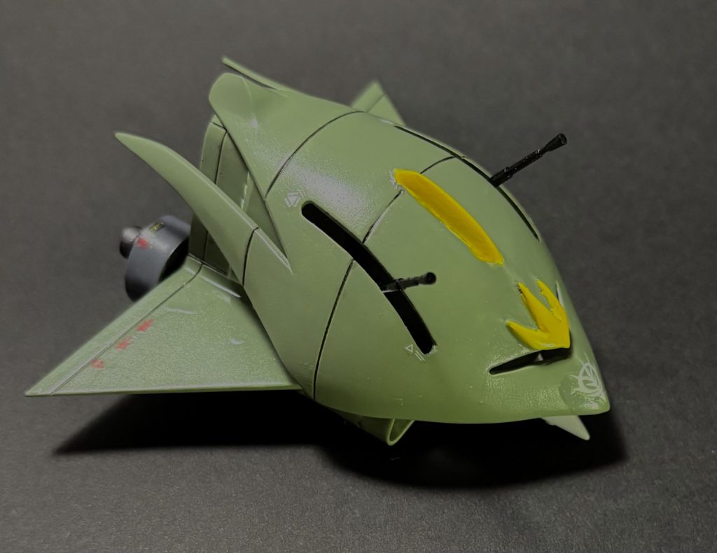 左側の主翼?には撃墜マークを入れてみました。本編ではもっとだった気がしますが笑。