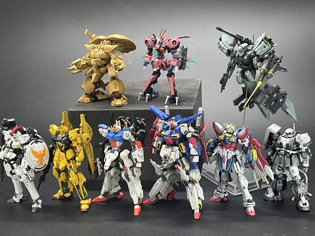 並べて気付いたんですが、スタイル改修枠、別機体枠、異世界枠と、各phにそれぞれ存在してます😄まー、以降のphでは無理でしょうけど。たまたまですね😁まだまだ作っていきます！思い付いたらですが。とりあえずは🙌