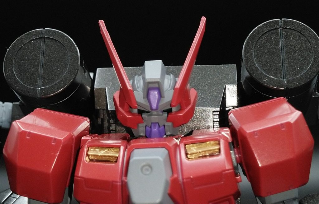 頭部アップ。セラヴィーガンダムシェヘラザードの悪役っぽい顔好きです(劇中では味方側ですが)。