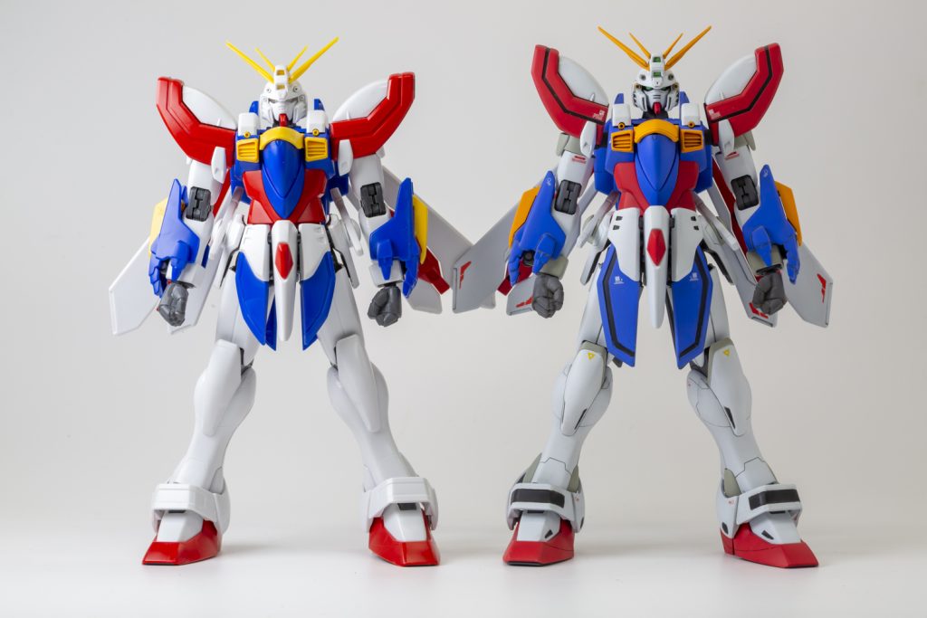 巣組みのキットとの比較です。首・腰は伸ばしましたが実は脚は延ばしておらず「腰の位置」を上にすることで足長に見せています