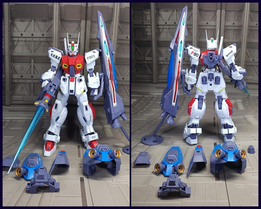 Iタイプ脚パーツが取り付けできません。シールドの保持アームが長いので手で持つことができません。ちなみにF90IIの肩パーツは取り付けできませんでした。