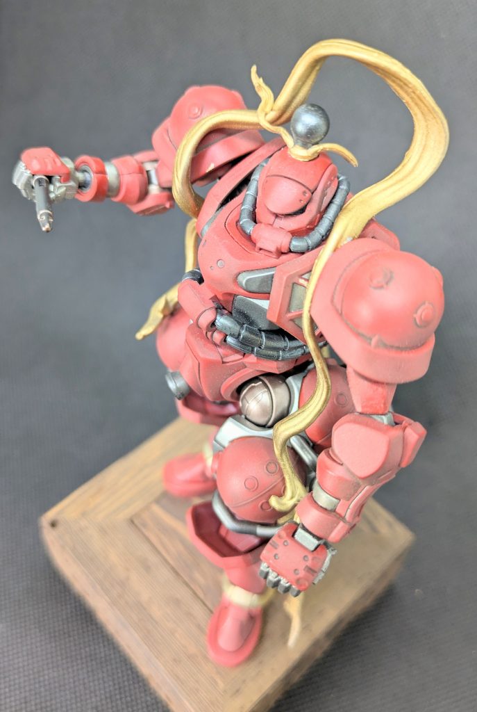 俯瞰ショット✨️彩度を抑える為、ウェザリングマスターでウォッシングのあとスムースクリアつや消しで仕上げました👍️