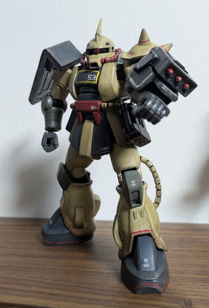 旧キットからの流用ナシで旧HGUCザクをデザートタイプモドキに工作！