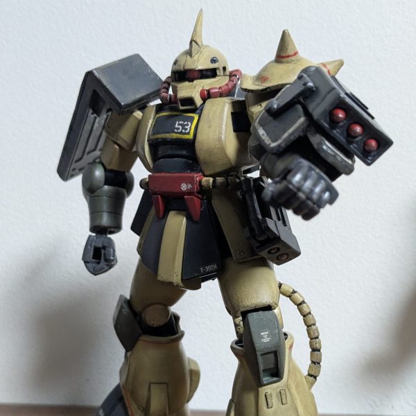 旧キットからの流用ナシで旧HGUCザクをデザートタイプモドキに工作！