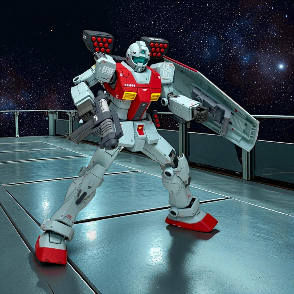 HG RGM-79 ジム（宇宙戦仕様）–9枚目/制作者：ステテコ
