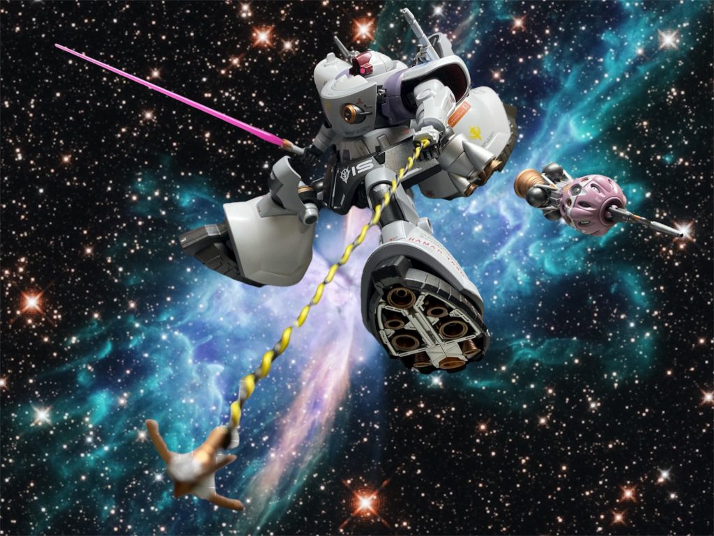 今回のショートストーリーは、一応ジクベレの回の続きという設定で書いてみました。(今回初めてで訳分からなかった方ゴメンナサイ🙇)謎のオブジェクト(キュベレイ)を元いた世界に返す為に来たはずが、そこには正史ではなく過去のGQ世界に飛んでしまった二人。急遽、即席MAVを組むことになったマチュとハマーンの運命やいかに！？そしてシュウジに会うどころか、離れ離れになってしまったジークアクスとニャアンはいずこに！？現時点では全く書く(作る)予定ない、次回、乞うご期待！！！？ありがとうございました✨