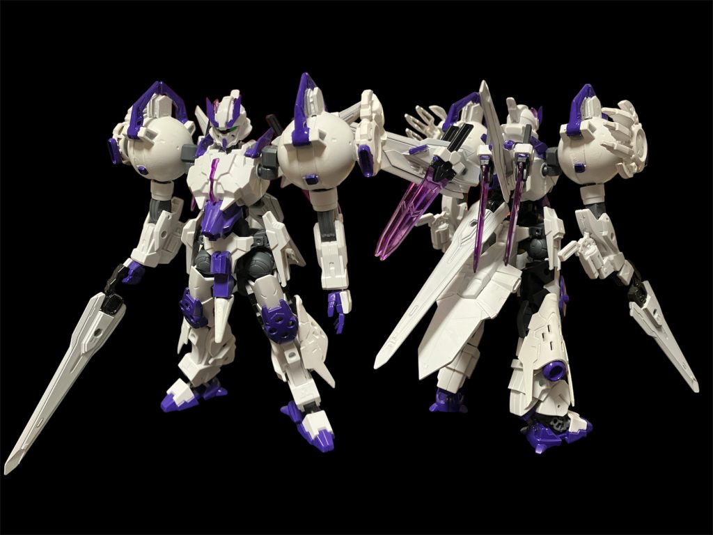 ロキブランシェ^_^本来はザンスパインのリビルドにしたかったのですが、今回はとある事情でこんな感じに^_^答えは11月をお楽しみに^_^肩関節をミキシングし直して、上下45度曲げられる用にしてみました^_^