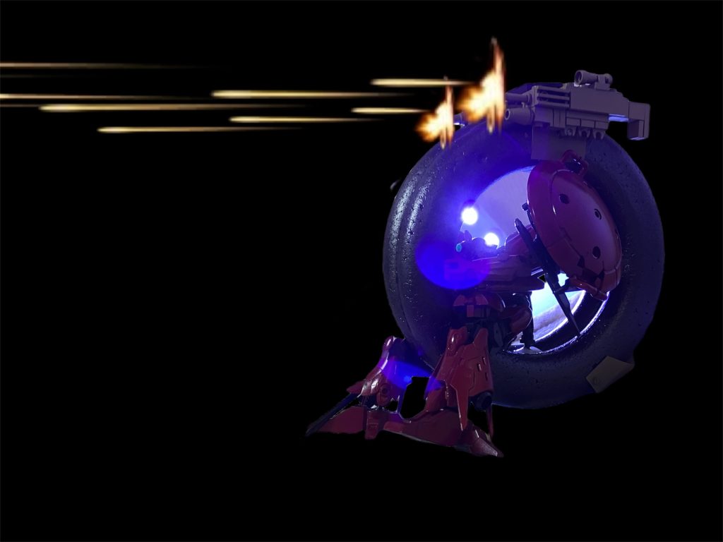 ビームガンならぬマシンガン。百均のレゴブロック銃シリーズを塗装^_^結構馬鹿にできないクオリティ💦