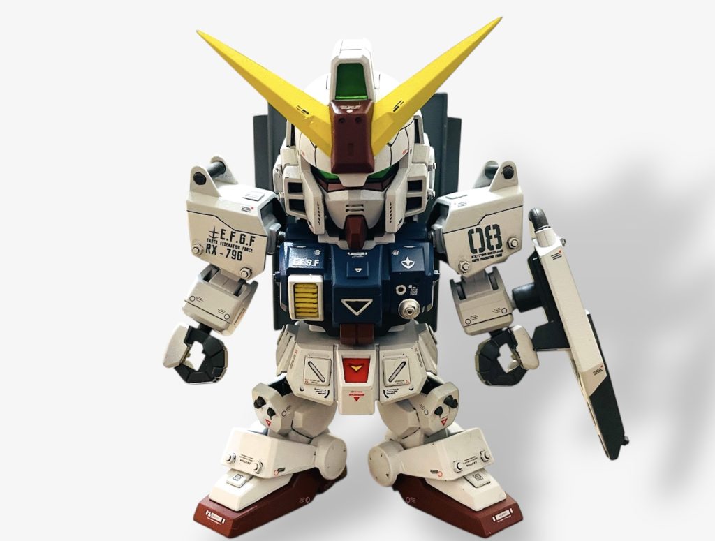 正面から📷全塗装、すみ入れ、水転写デカールと多少のディテールアップです😁