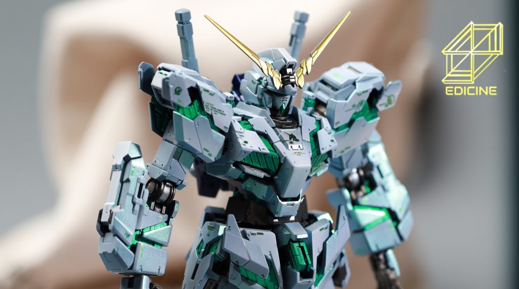 RG 1/144 ユニコーンガンダム (緑) 全塗装完成品