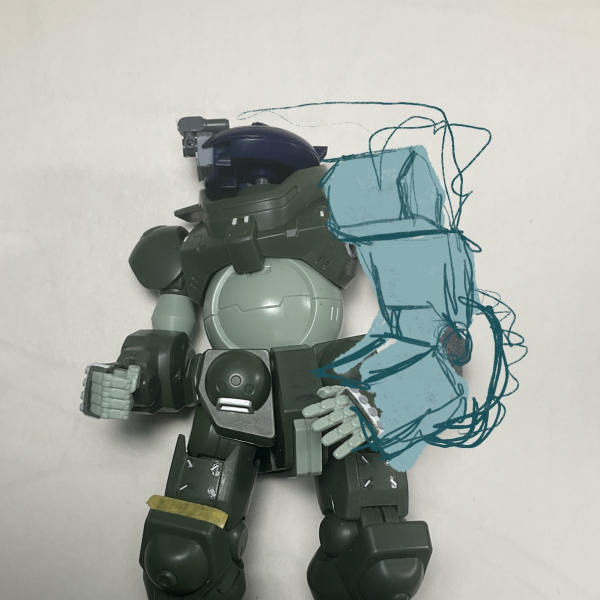 Red Beret Project progress part 2 Big Oversized Arm