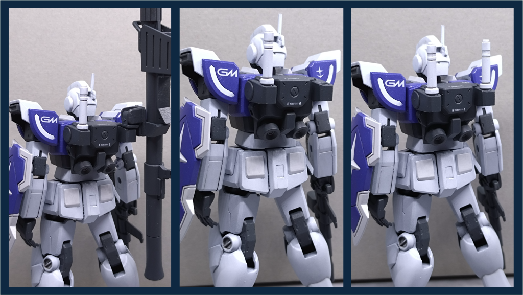 バックパック左右にはマルチラックを装備。ビームサーベルをはじめ、バズーカなども懸架可能。