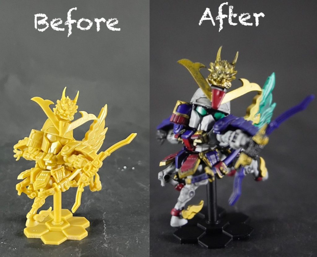 素組みとのビフォーアフター！塗り分け大変でした😂