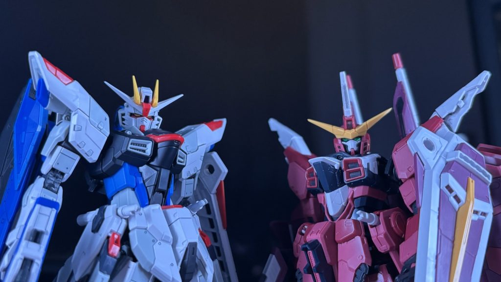 RGジャスティスガンダムとツーショット
