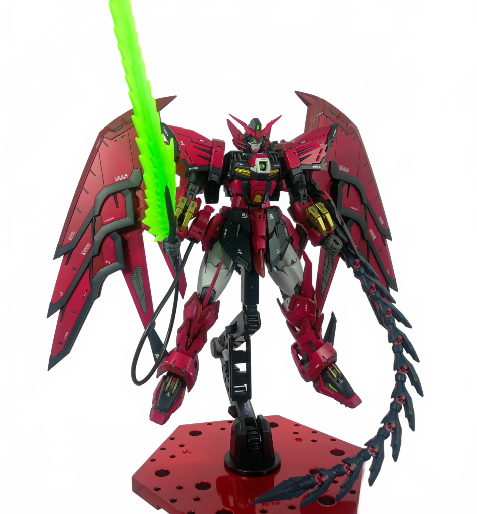 角度を変えてヒートロッドは一体化パーツなので成形色のまま…