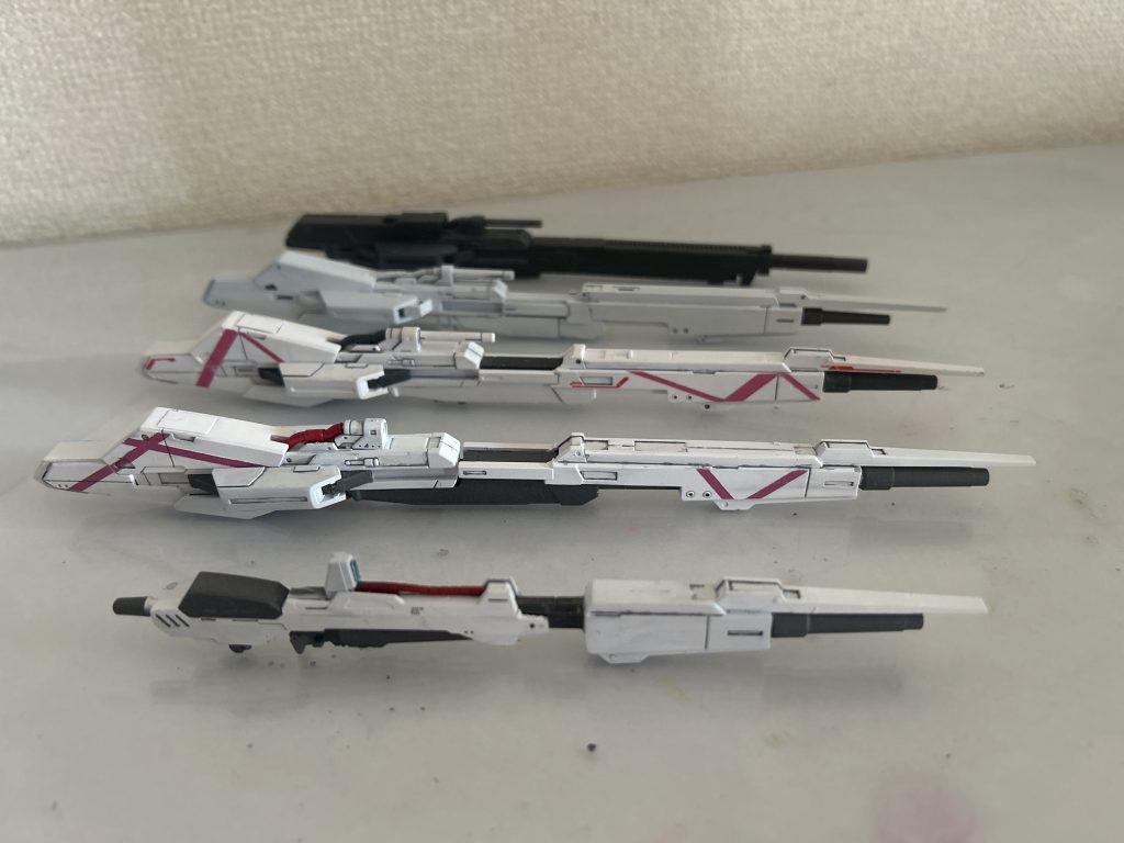 ジャンク部品をくっつけたりジャンク購入時に紛れ込んで入手したりシステムウェポン008を購入したりでこんなにメガランチャー増えてしまった