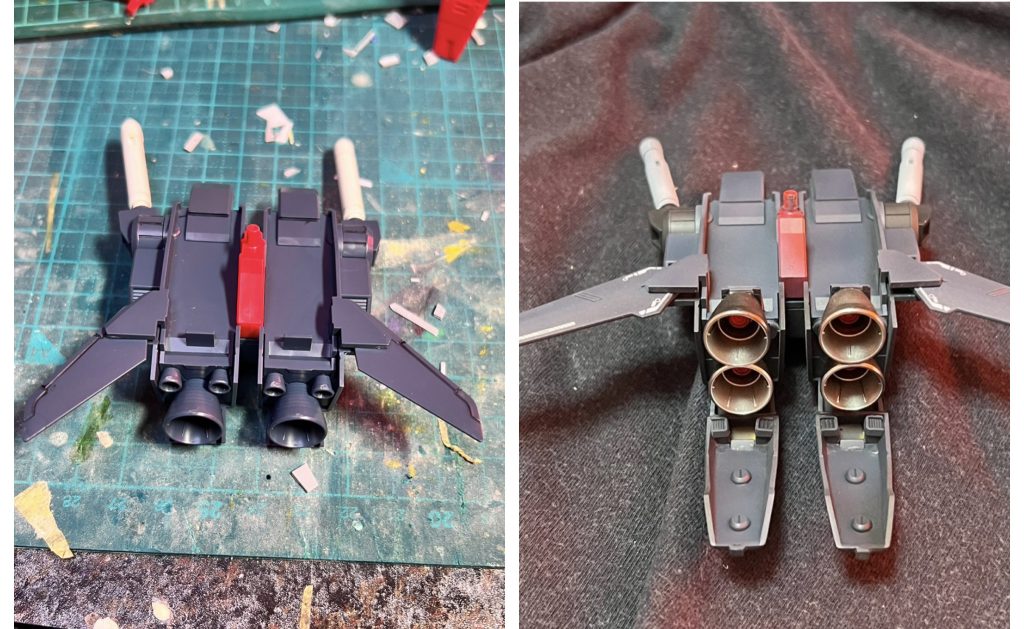 バーニアが大サイズ×2個と小サイズ×4個から、大が4個に変わりました。