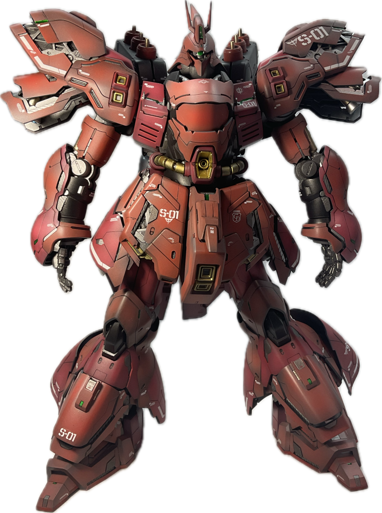 正面から塗装はシャインレッドをメインに濃淡の3パターンで塗分けてます①シャインレッド②シャインレッド+ホワイト少量③シャインレッド(35%)+あずき色(65%)あまりくどくならず、いい塩梅にできたかなと思ってます