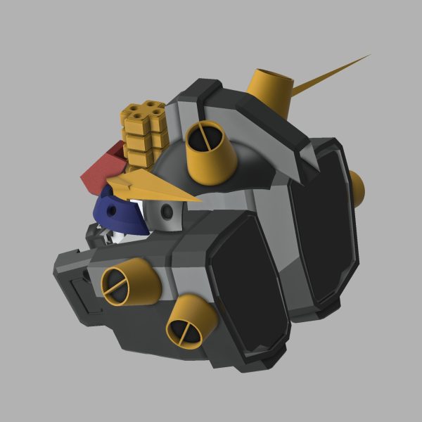 なかなか禍々しい感じにモデリングするのは苦労します…(gundam-kao5)（3枚目）